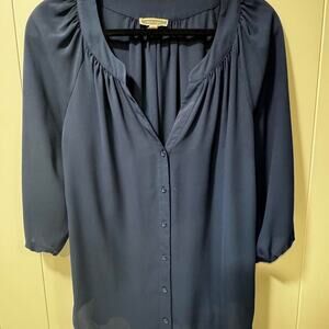 Pleione navy blue blouse with